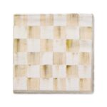 Mocha Check Cocktail Paper Napkins