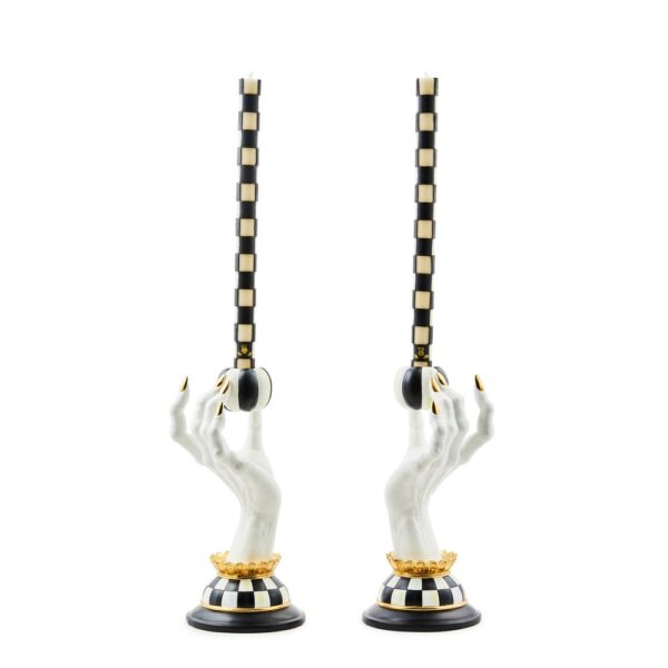 Haunted House Spooky Hand Candle Holders, Set of 2