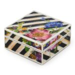 Flower Market Silver Plated Trinket Box
