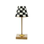 Courtly Check LED Rechargeable Cafe Table Lamp