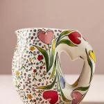 The Mud Fairy Blooming Hearts Stoneware Pitcher