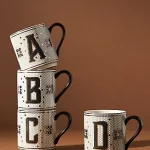 The Bistro Tile Stoneware Mug: Monogram Edition